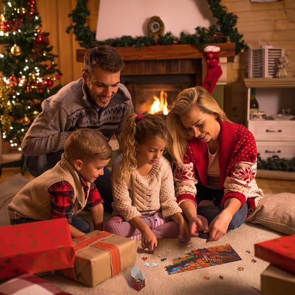 En gemensam pusselstund inför jul